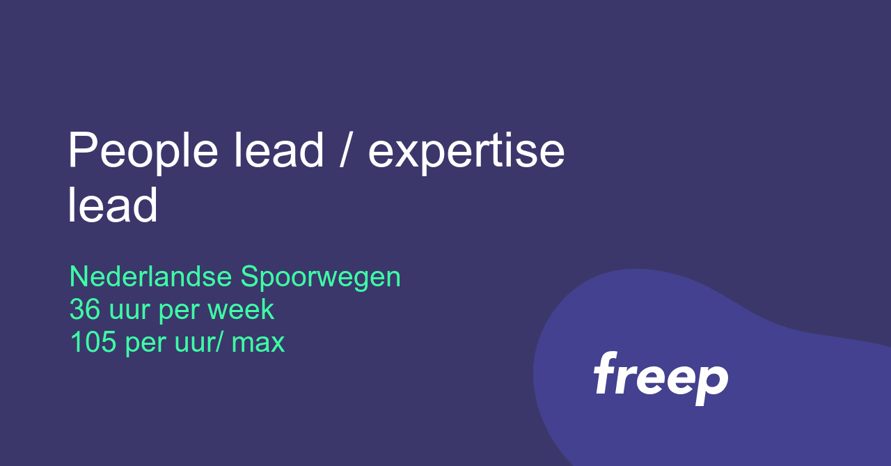 People lead / expertise lead bij Nederlandse Spoorwegen ZZP Interim